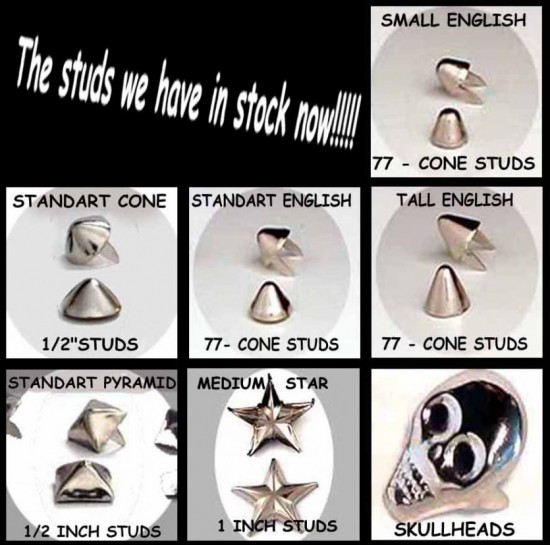 ROMP The studs we have in stock now!!!!!